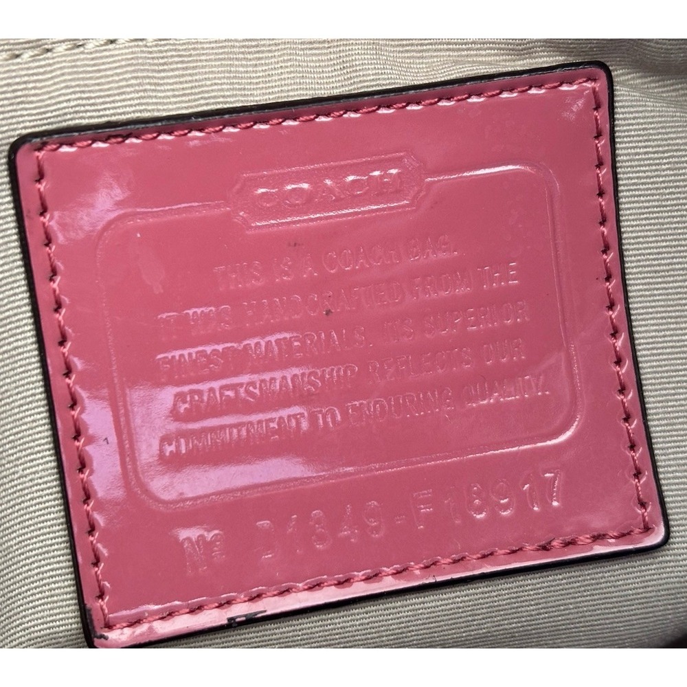 COACH Signature Peyton Tote - F18917 - Tan And Magenta - Picture 10 of 10